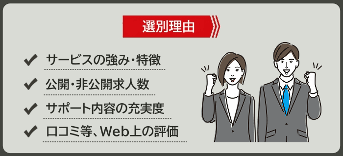 営業職におすすめ転職サイト&エージェントの選別理由