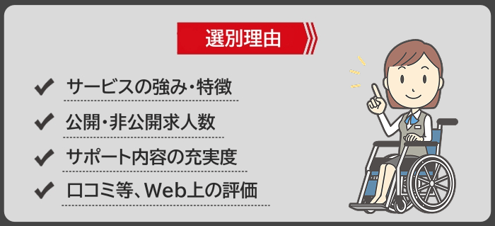 障害者向け転職エージェント・サイトの選別理由